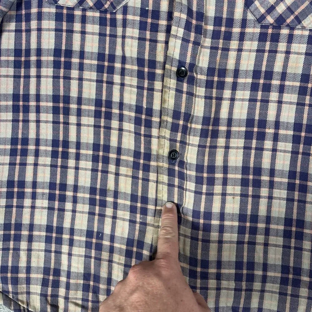Vintage Sears The Men’s Store Shacket Men’s Size L Lined Insulated Plaid‎